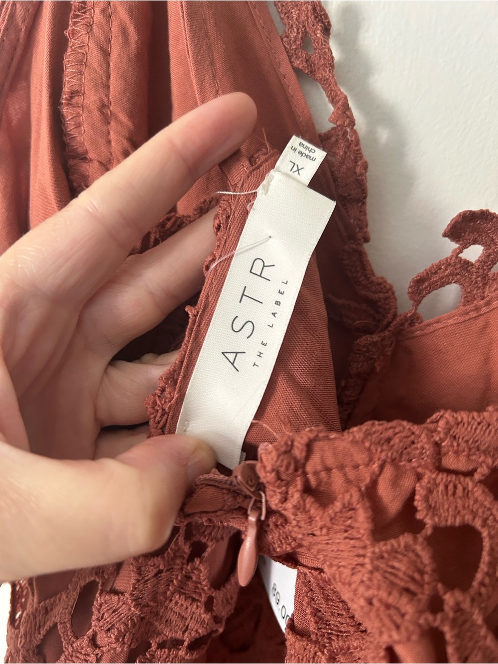 Astr Terracotta Lace Maxi Dress - Picture 3 of 3